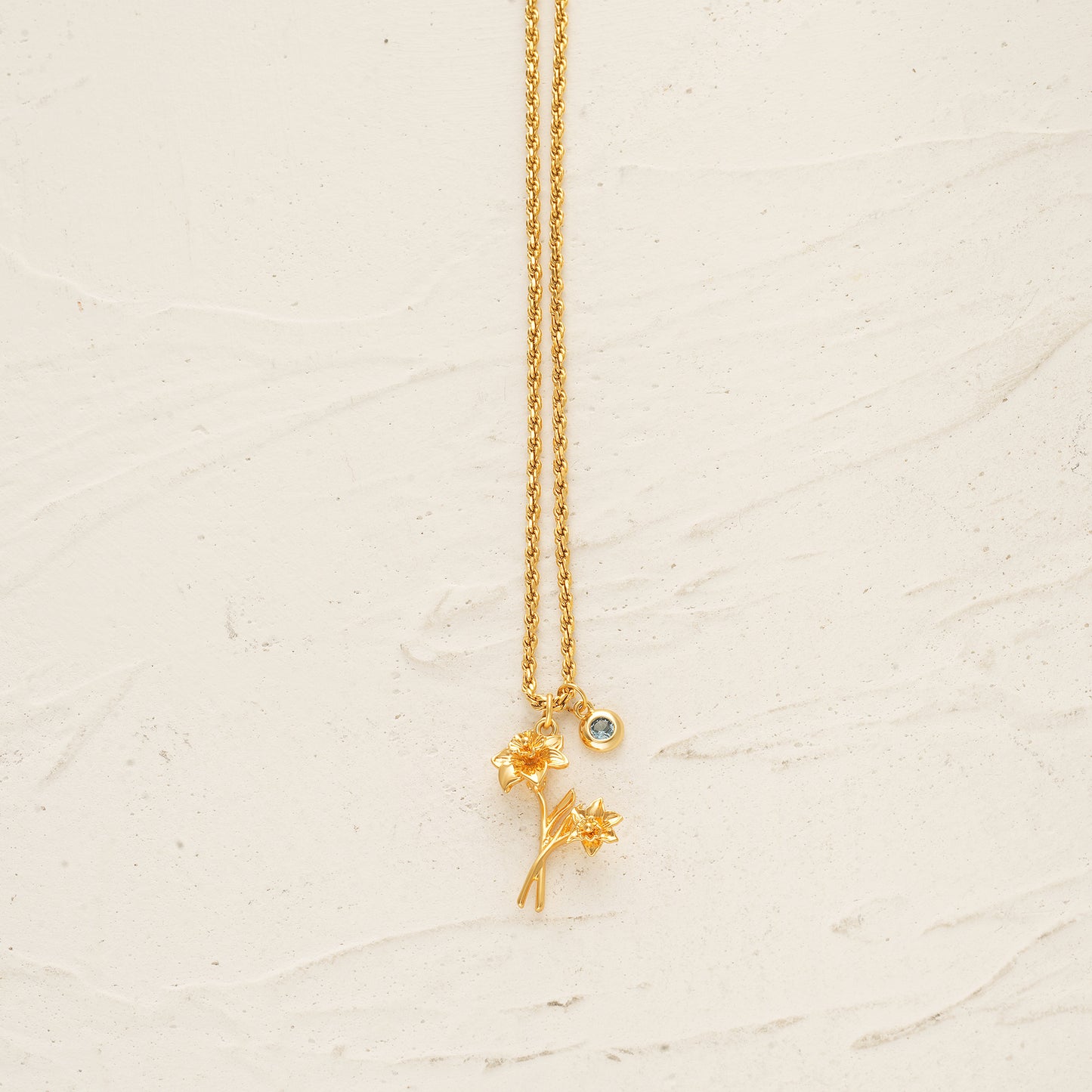 HolyMagic  Birth Flower Necklace12 Month 18K Gold Mother’s Day Gift