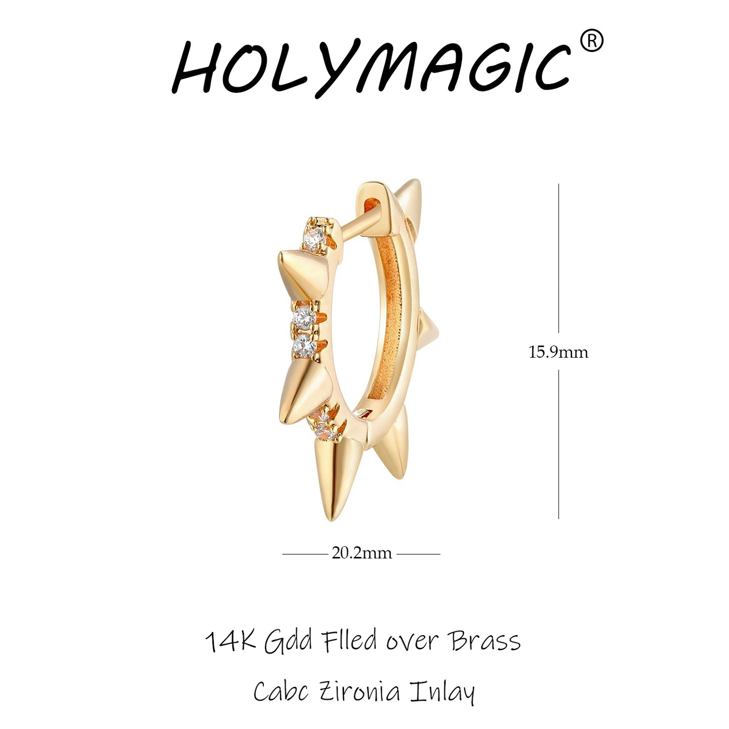 HolyMagic Women Huggie Hoop Earrings  14k Gold Jewelry Gift