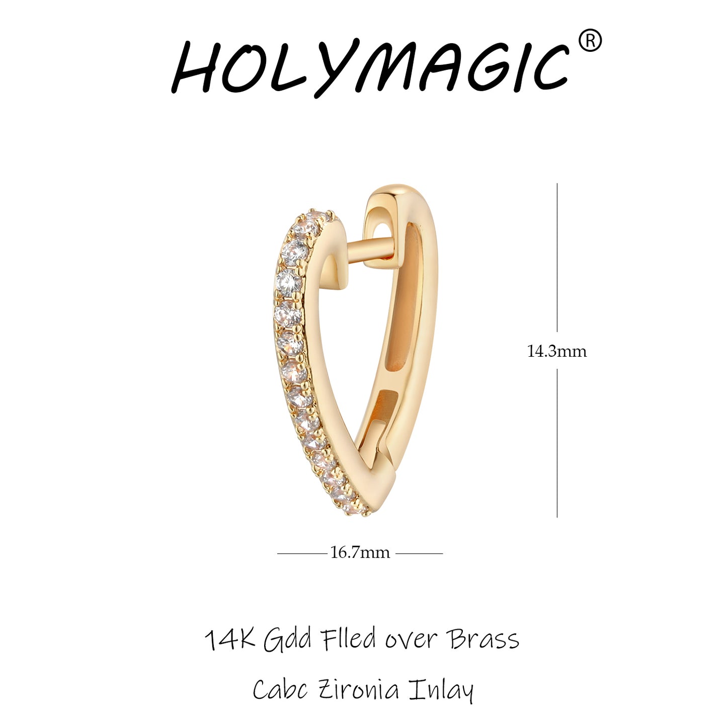 HolyMagic Women Huggie Hoop Earrings  14k Gold Jewelry Gift