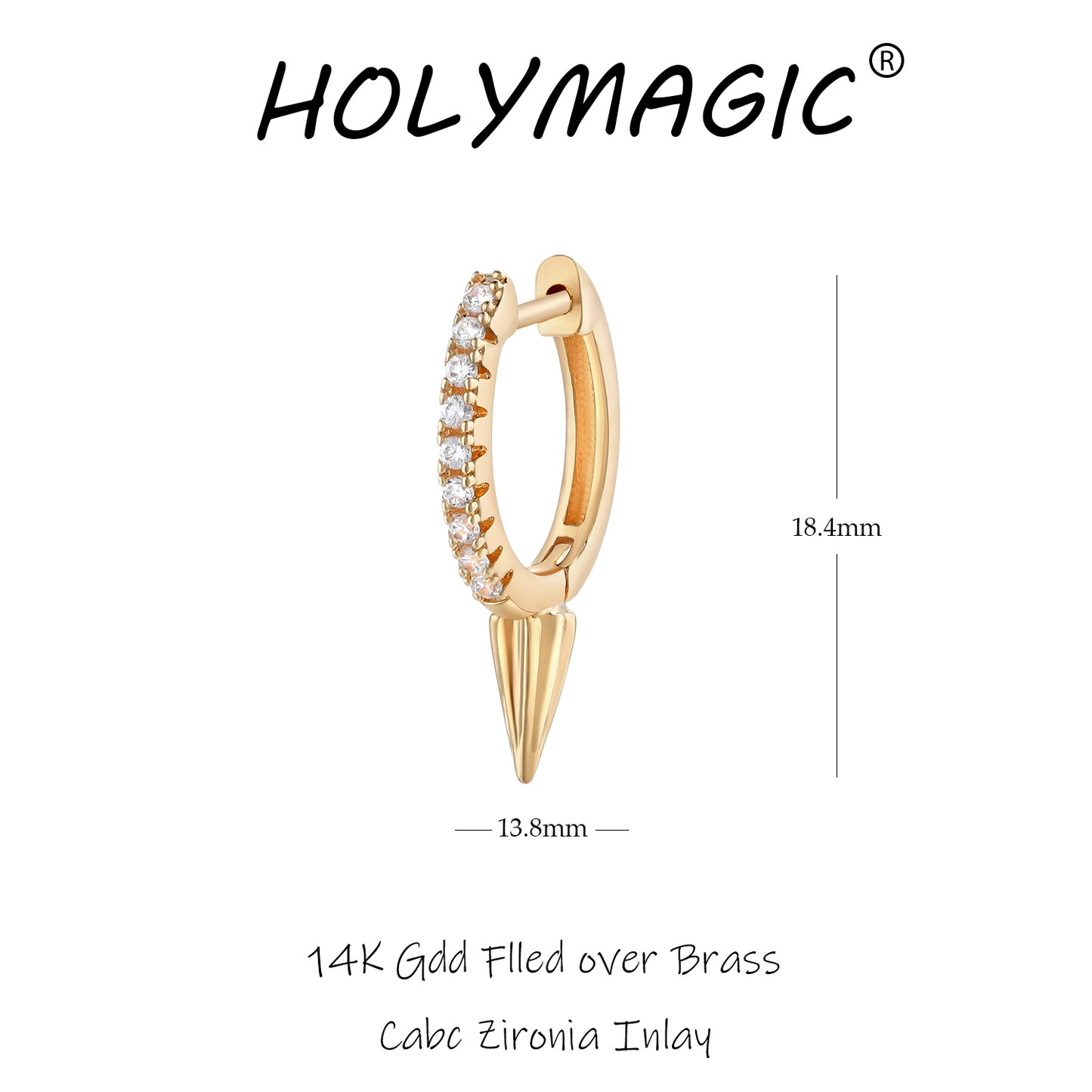 HolyMagic Women Huggie Hoop Earrings  14k Gold Jewelry Gift