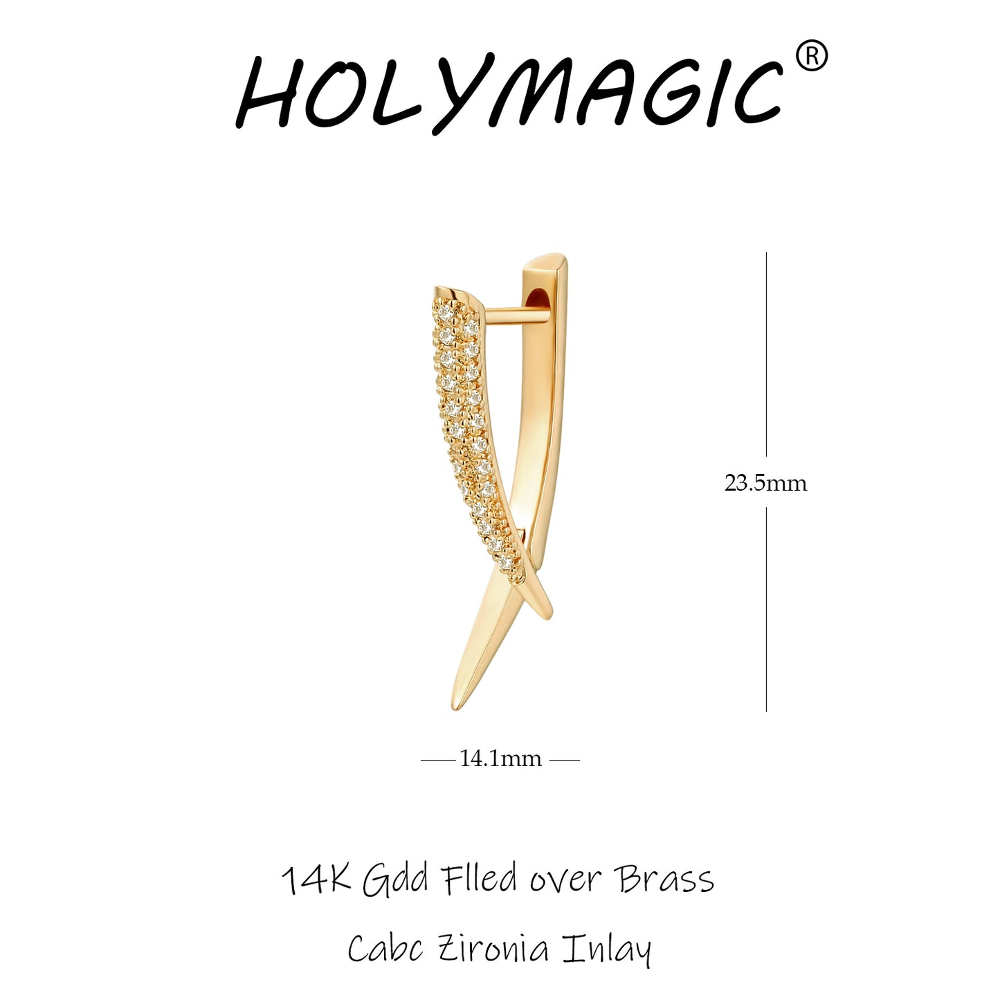 HolyMagic Women Huggie Hoop Earrings  14k Gold Jewelry Gift