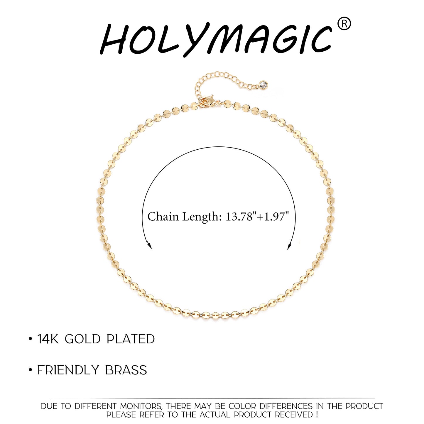 HOLYMAGIC 14K Gold   Cute Choker Necklace for Women Jewelry Gifts