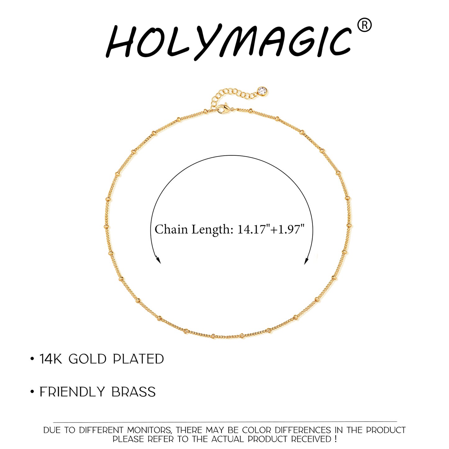 HOLYMAGIC 14K Gold   Cute Choker Necklace for Women Jewelry Gifts