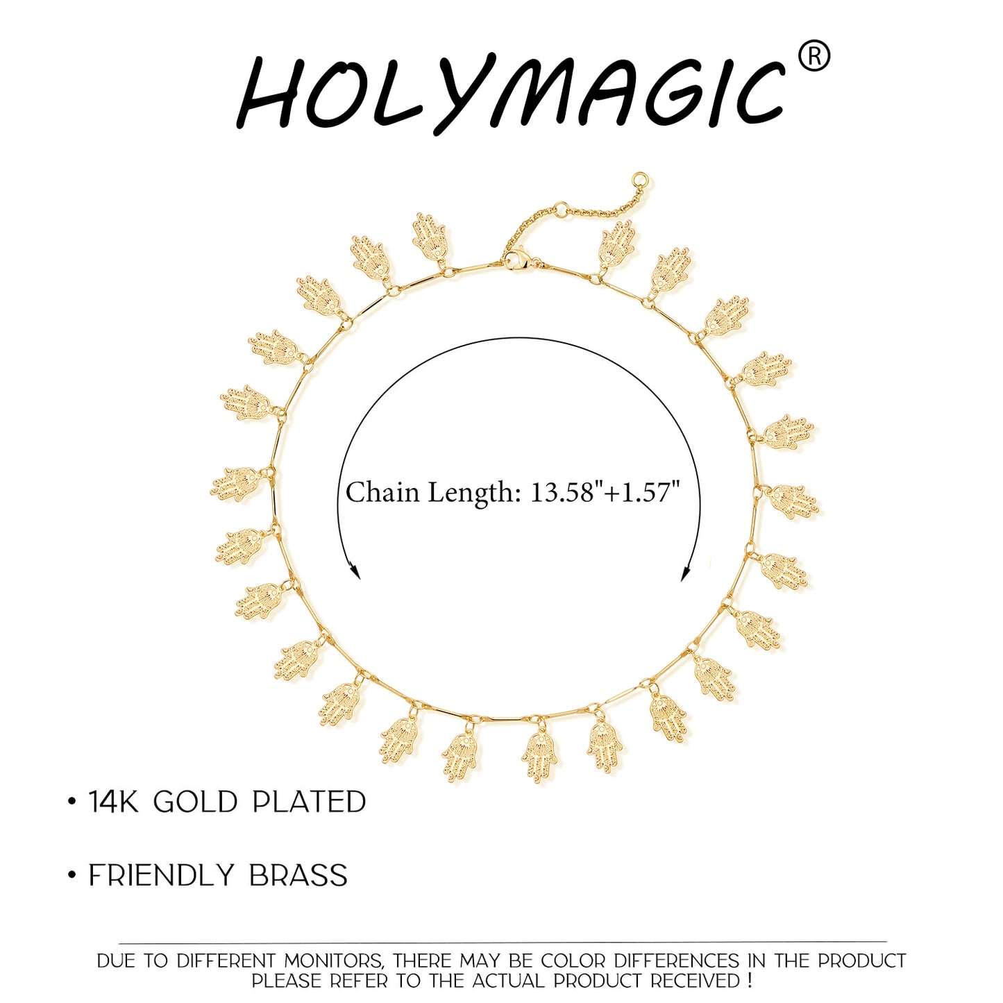 HOLYMAGIC 14K Gold   Cute Choker Necklace for Women Jewelry Gifts